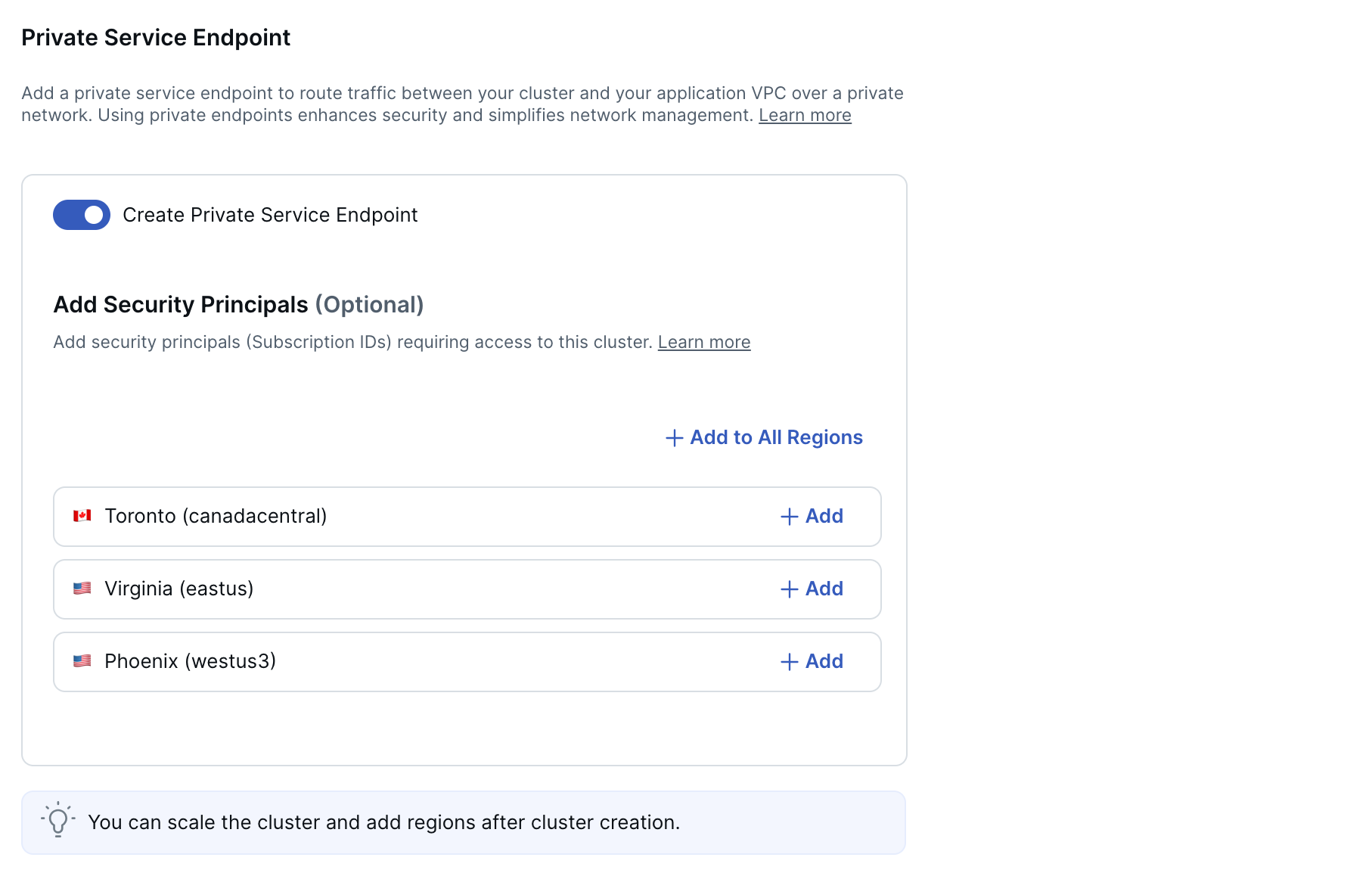 Add Cluster Wizard - Network Access PSE